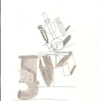 Рисунок под названием "Max Ernst 13" - Paul-Éric Langevin, Подлинное произведение искусства, Карандаш