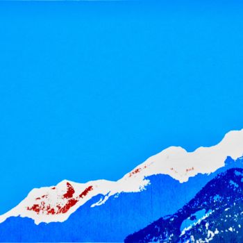Druckgrafik mit dem Titel "Dolomites Engiadina…" von Paul Jaklin, Original-Kunstwerk, Analogdruck