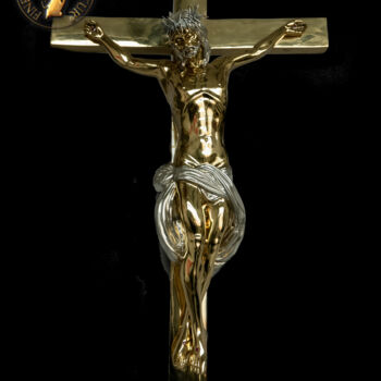 「Jesus am Kreuz」というタイトルの彫刻 Paul John Ballardによって, オリジナルのアートワーク, ブロンズ