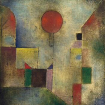 "Red Balloon" başlıklı Tablo Paul Klee tarafından, Orijinal sanat, Petrol