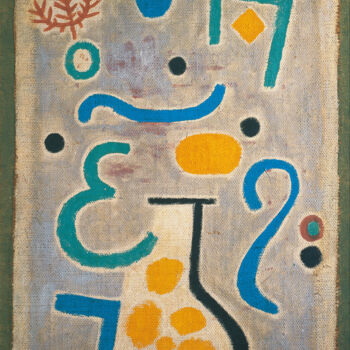 Painting titled "The Vase" by Paul Klee, Original Artwork, Oil