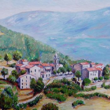 Painting titled "Village de Mela (Co…" by Paul-Louis Recco, Original Artwork, Oil