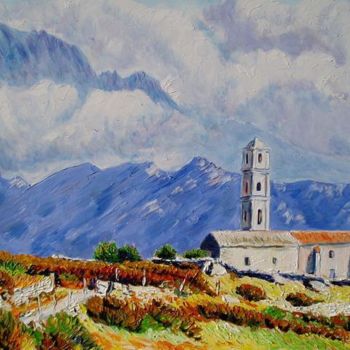 Peinture intitulée "Eglise de San Anton…" par Paul-Louis Recco, Œuvre d'art originale, Huile