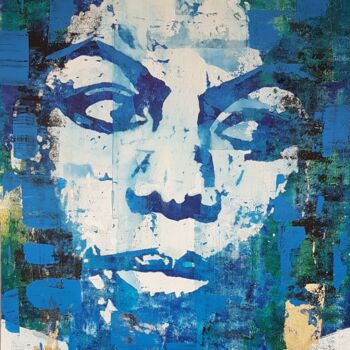 Painting titled "Nina Simone - Drago…" by Paul Lovering, Original Artwork, Acrylic