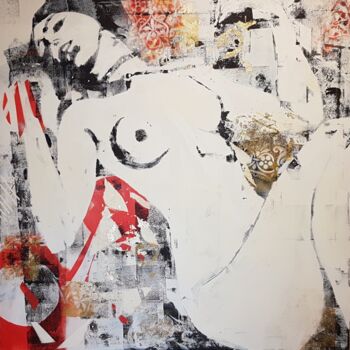 Painting titled "Silence is Golden" by Paul Lovering, Original Artwork, Acrylic Mounted on Wood Stretcher frame