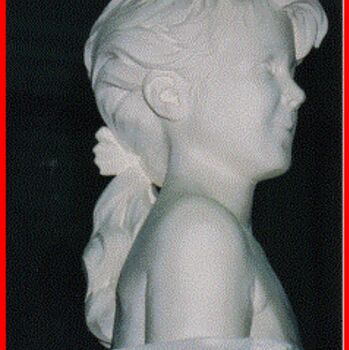 Sculptuur getiteld "Buste en plâtre" door Paul Mallet, Origineel Kunstwerk