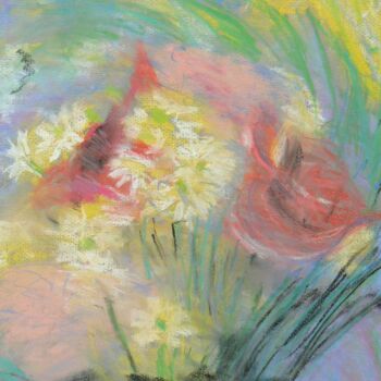 Peinture intitulée "lilies-and-daisies" par Paul Mckee, Œuvre d'art originale