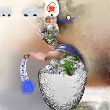Digitale Kunst mit dem Titel "Sibyl Hatches in Mi…" von Paul Minotto, Original-Kunstwerk, Digitale Malerei