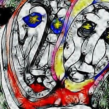 「Art of being a clown」というタイトルのデジタルアーツ Paul Mullensによって, オリジナルのアートワーク, その他