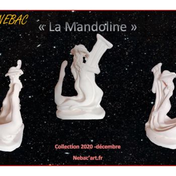 Sculpture intitulée "La Mandoline" par Paul, Œuvre d'art originale, Céramique