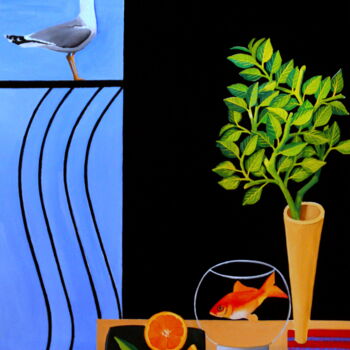 "Nature Mort Avec Po…" başlıklı Tablo Paul Rossi tarafından, Orijinal sanat, Guaş boya