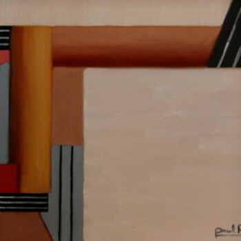 Painting titled "Construction Abstra…" by Paul Rossi, Original Artwork, Oil