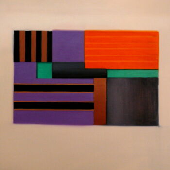 Pintura titulada "Construction Abstra…" por Paul Rossi, Obra de arte original, Oleo