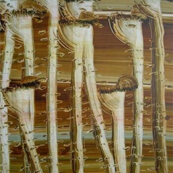 Peinture intitulée "CHAMPIGNONS INCERTA…" par Paul Sarrassat, Œuvre d'art originale, Huile