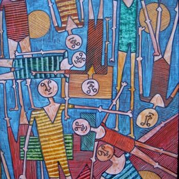 Pittura intitolato "SANS TITRE" da Paul Sarrassat, Opera d'arte originale, Olio