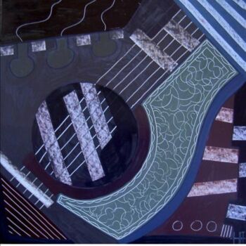 Pintura titulada "guitare.jpg" por Paul Sarrassat, Obra de arte original