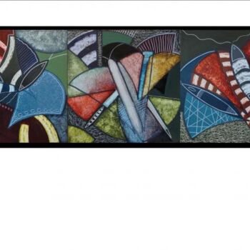 Schilderij getiteld "papillons.jpg" door Paul Sarrassat, Origineel Kunstwerk