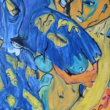 Peinture intitulée "Heliotropic composi…" par Paul Scott, Œuvre d'art originale, Aquarelle