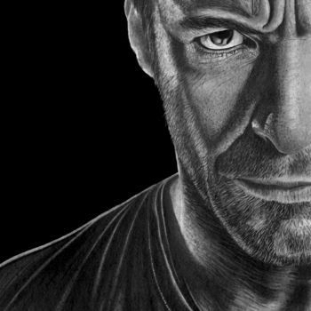 Dibujo titulada "Hugh" por Paul Stowe, Obra de arte original, Grafito