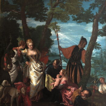 绘画 标题为“Moïse sauvé des eaux” 由Paul Véronèse, 原创艺术品, 油