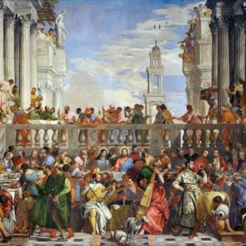 Pintura intitulada "Les Noces de Cana" por Paul Véronèse, Obras de arte originais, Óleo