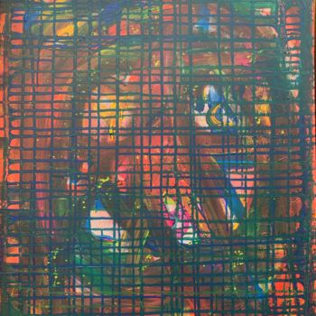 Malerei mit dem Titel "pinocchio's jail" von Paul Yves Poumay, Original-Kunstwerk, Acryl