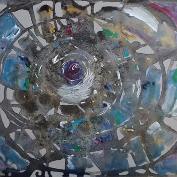 Malerei mit dem Titel "Universal chaos" von Paula Baptista, Original-Kunstwerk, Acryl