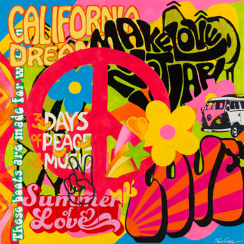 Peinture intitulée "California Dreamin'…" par Paula Gibbs, Œuvre d'art originale, Acrylique