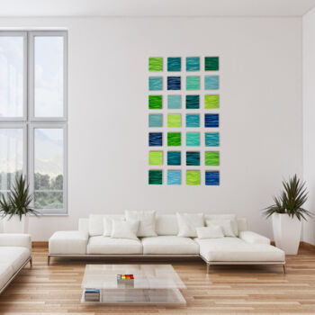 Картина под названием "3 Dimensional Wall…" - Paula Gibbs, Подлинное произведение искусства, Акрил