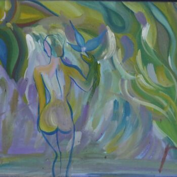 Картина под названием "Princesa" - Paula Reschini M, Подлинное произведение искусства, Акрил Установлен на Деревянная рама д…