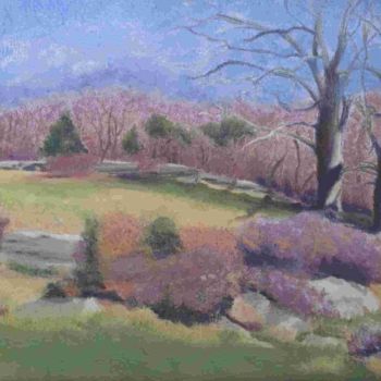 Painting titled "Spring at Ashlawn F…" by Paula Emery, Original Artwork, Oil