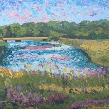 Peinture intitulée "River View" par Paula Emery, Œuvre d'art originale, Huile