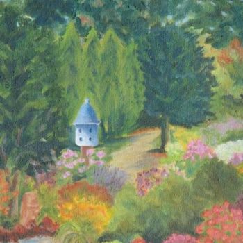 Painting titled "Secret Garden" by Paula Emery, Original Artwork, Oil