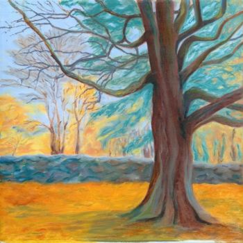 Painting titled "Autumn on the Prese…" by Paula Emery, Original Artwork, Oil