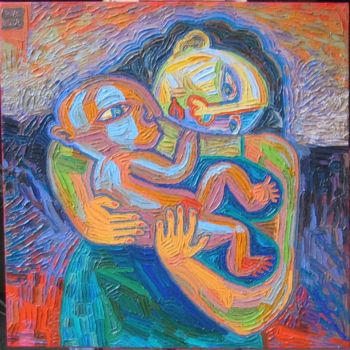 Картина под названием ""Mother & Child"" - Paul Arenas, Подлинное произведение искусства