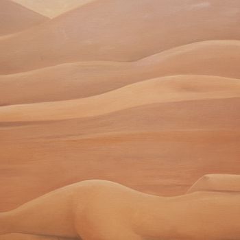 Картина под названием "Sable brulant" - Paula Valdivia, Подлинное произведение искусства, Масло Установлен на Деревянная рам…