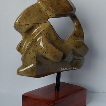 Sculpture titled "Abstrata 10" by Leila Viana, Original Artwork, Stone