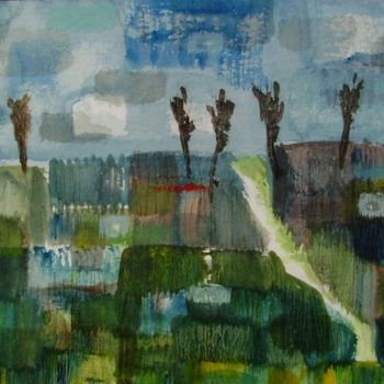 Картина под названием "Noord Hollandse Lan…" - Paul Berkholst, Подлинное произведение искусства, Масло
