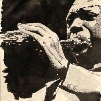 Painting titled "John Coltrane" by Paul Berkholst, Original Artwork
