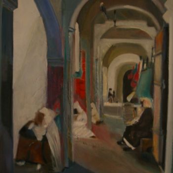 Painting titled "Sieste à El Oued" by Paul Breugelmans, Original Artwork