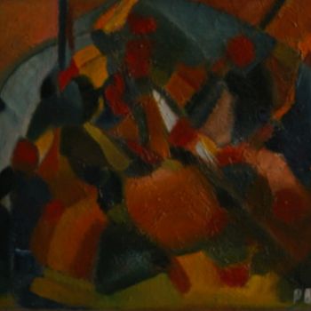 Pintura titulada "Joueurs de djembé" por Paul Breugelmans, Obra de arte original