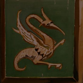 Pintura intitulada "Oiseau lyre" por Paul Breugelmans, Obras de arte originais