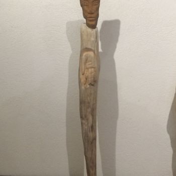 Sculpture intitulée "La main tendue" par Paul Crochat, Œuvre d'art originale, Bois