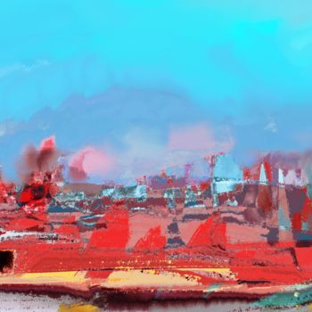 Digital Arts titled "lost city" by Paul Destaercke, Original Artwork, Digital Painting