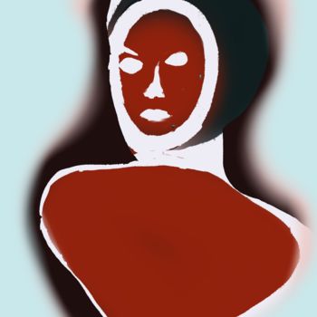 Digitale Kunst getiteld "hearts woman" door Paul Destaercke, Origineel Kunstwerk, Digitaal Schilderwerk