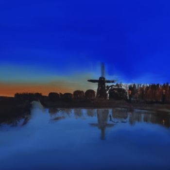 「sunset」というタイトルのデジタルアーツ Paul Destaerckeによって, オリジナルのアートワーク, デジタル絵画