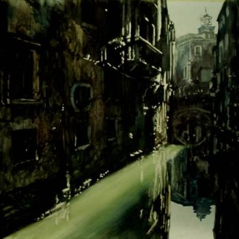 Картина под названием "Rio de la Verona et…" - Paul Dmoch, Подлинное произведение искусства, Масло