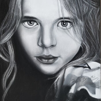 Картина под названием "ADOLESCENCE (Noir e…" - Paule Benatti, Подлинное произведение искусства, Пастель Установлен на картон