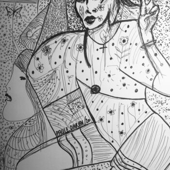 Drawing titled "I want dream again" by Paule Daran, Original Artwork, Ink