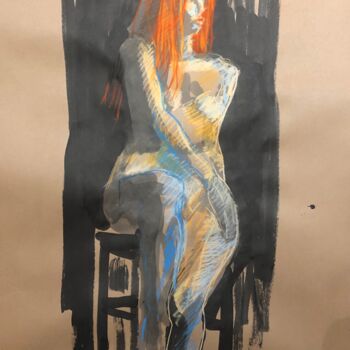 Tekening getiteld "Francesca silhouette" door Paule Guerin, Origineel Kunstwerk, Inkt